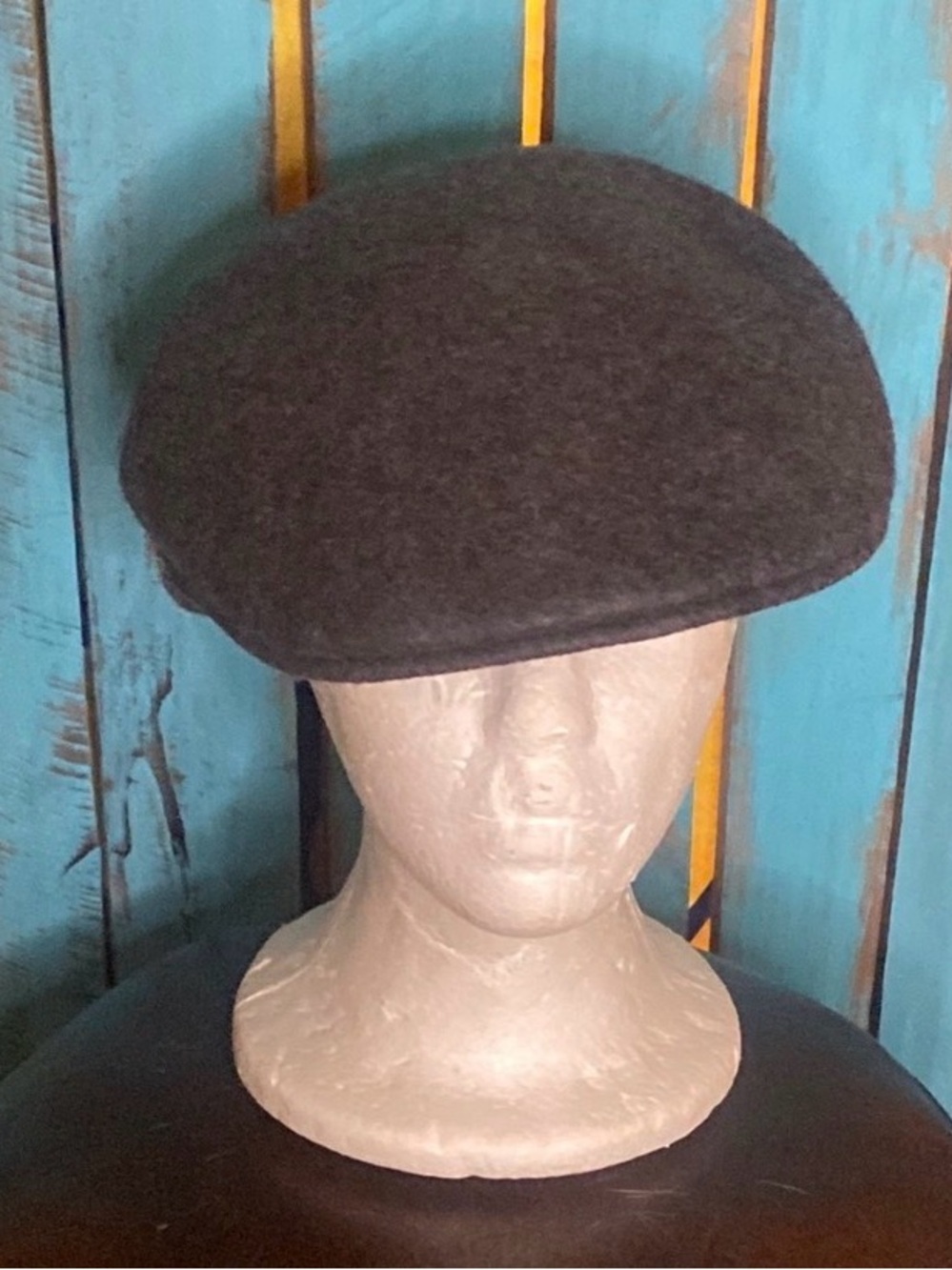 Scala Gray Wool Flat Cap size large